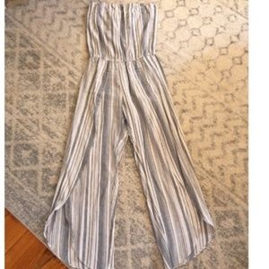 Anthropologie Drew Tulip Leg Strapless Jumpsuit